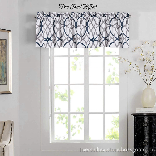 Rod Pocket Curtains Set Short Curtain Windows